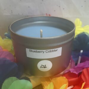 12 oz silver tin; Blueberry Cobbler