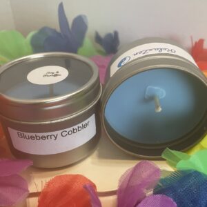 2 oz silver tin; Blueberry Cobbler
