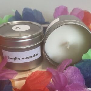 2 oz silver tin; Campfire Marshmallow