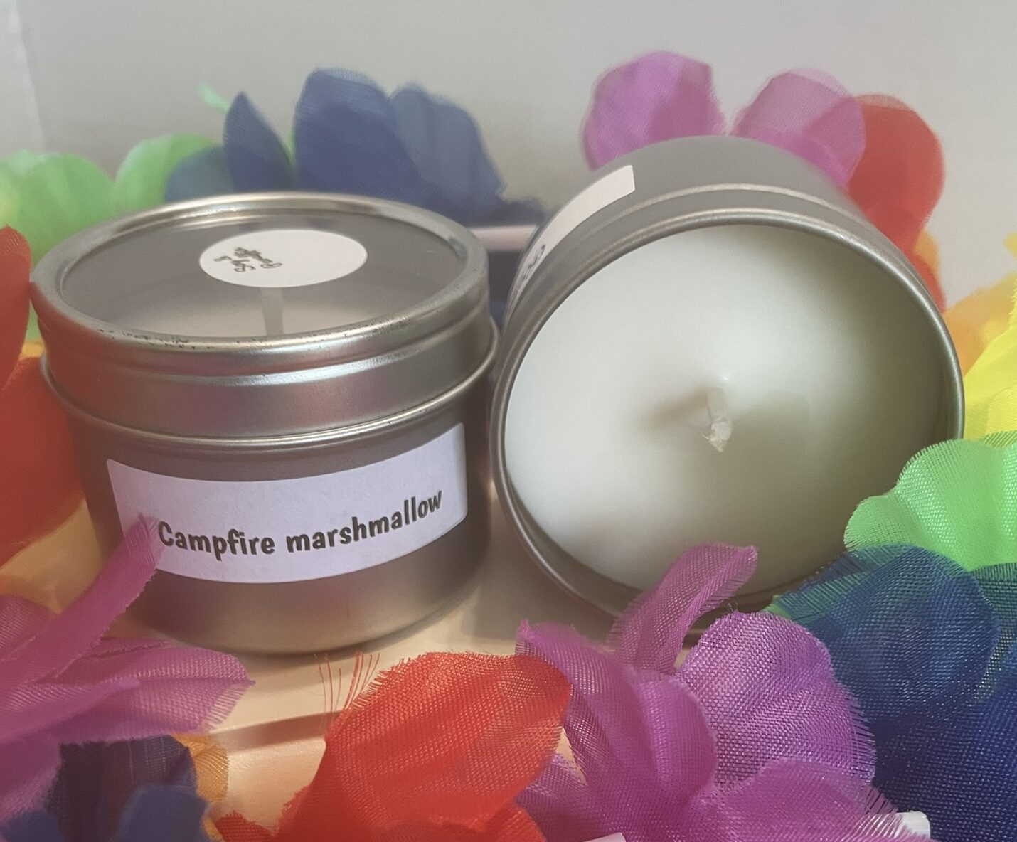 2 oz silver tin; Campfire Marshmallow