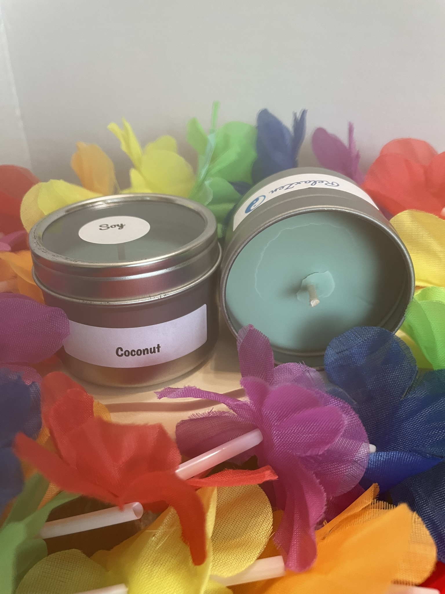 2 oz silver tin; Coconut: