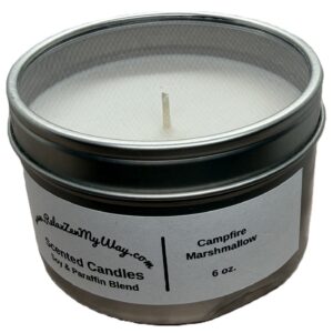 6 oz silver tin; Campfire Marshmallow