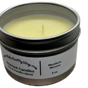 6 oz silver tin; Mandarin Mimosa