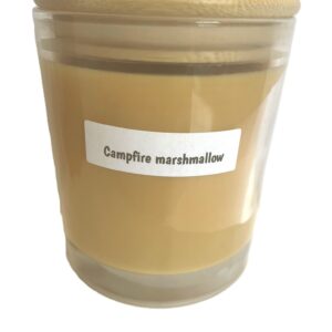 10 oz jar with bamboo lid; Campfire Marshmallow