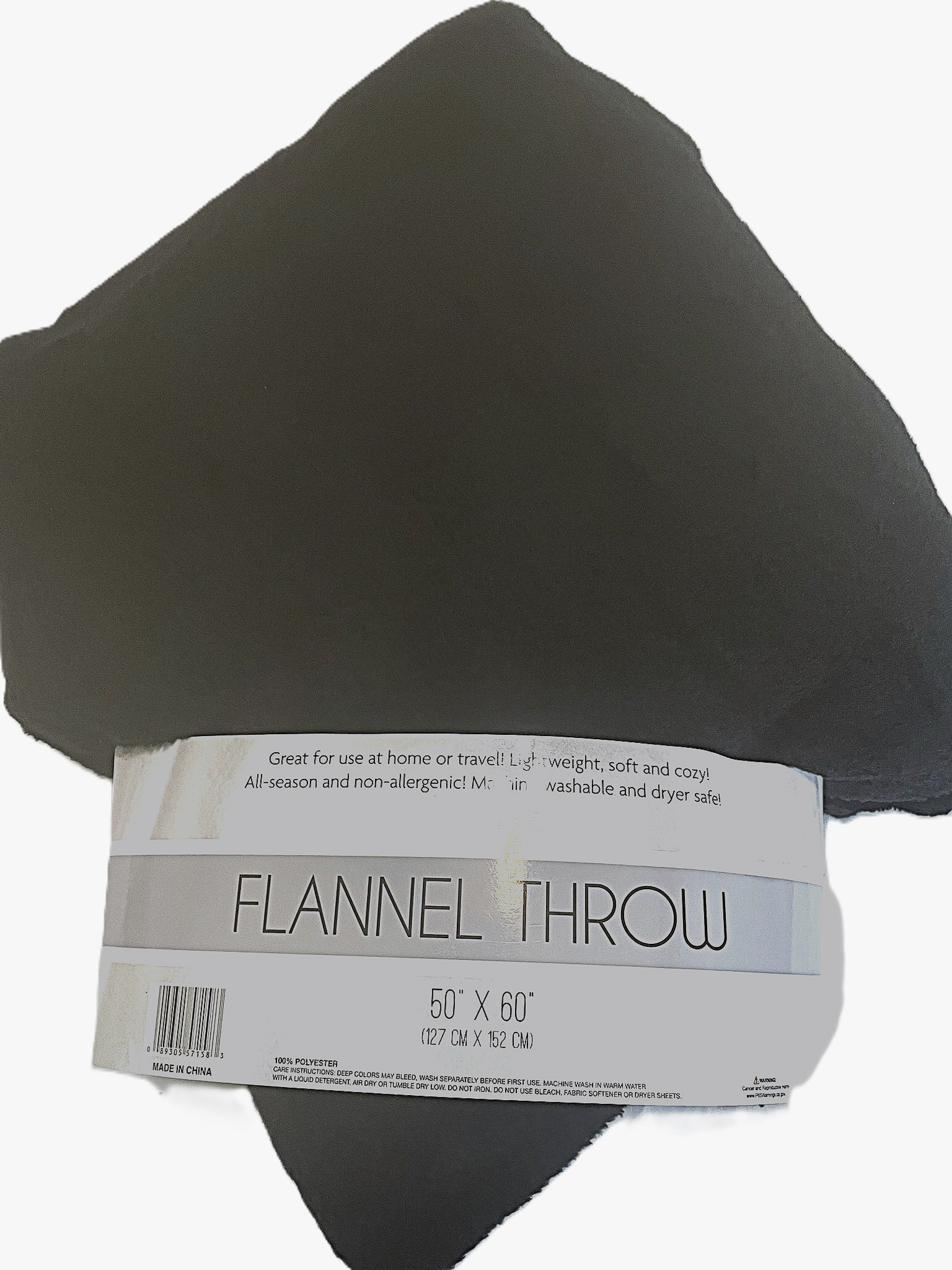 Teddy Fleece Throw Blanket, black