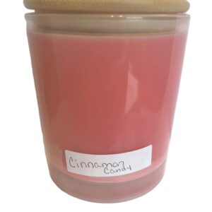10 oz jar with bamboo lid; Cinnamon Candy