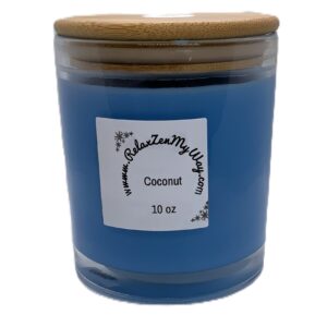 10 oz jar with bamboo lid; Coconut