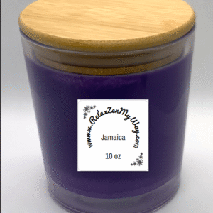 10 oz jar with bamboo lid; Jamaica