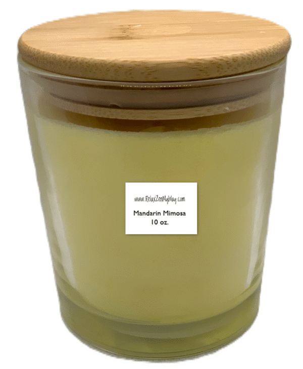 10 oz jar with bamboo lid Mandarin Mimosa