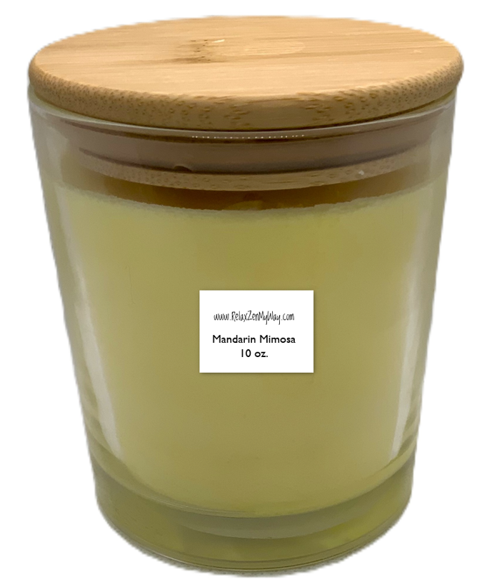 10 oz jar with bamboo lid Mandarin Mimosa