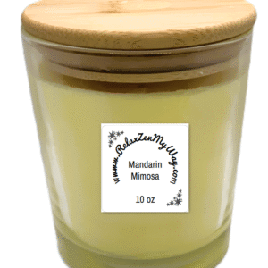 10 oz jar with bamboo lid Mandarin Mimosa