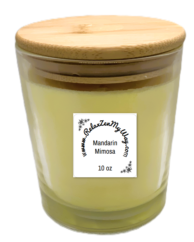 10 oz jar with bamboo lid Mandarin Mimosa