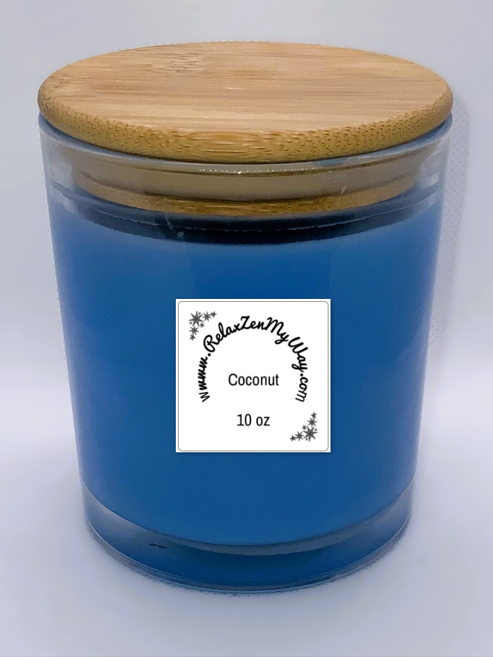10 oz jar with bamboo lid; Coconut