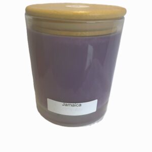 10 oz jar with bamboo lid; Jamaica