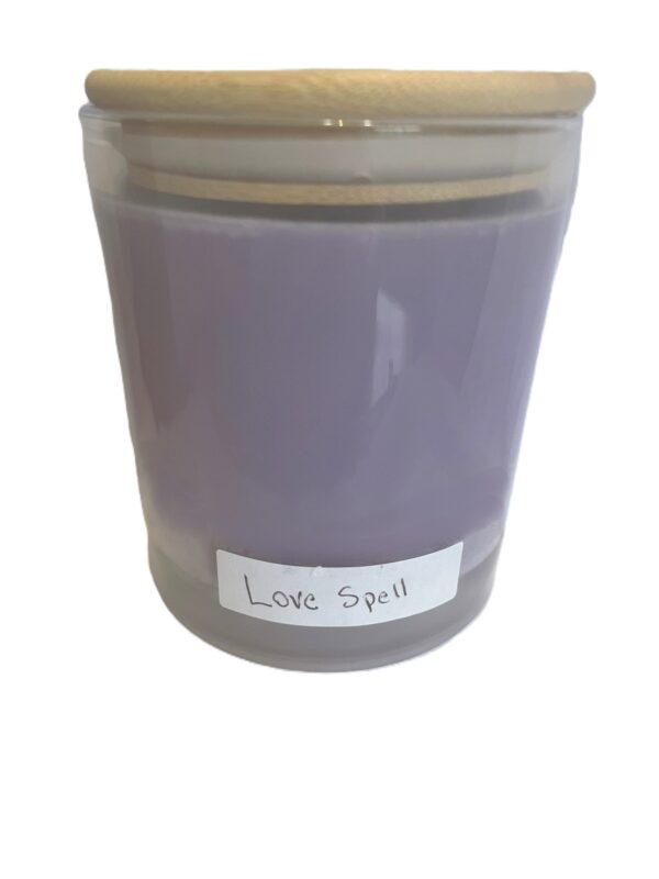 10 oz jar with bamboo lid; Love Spell