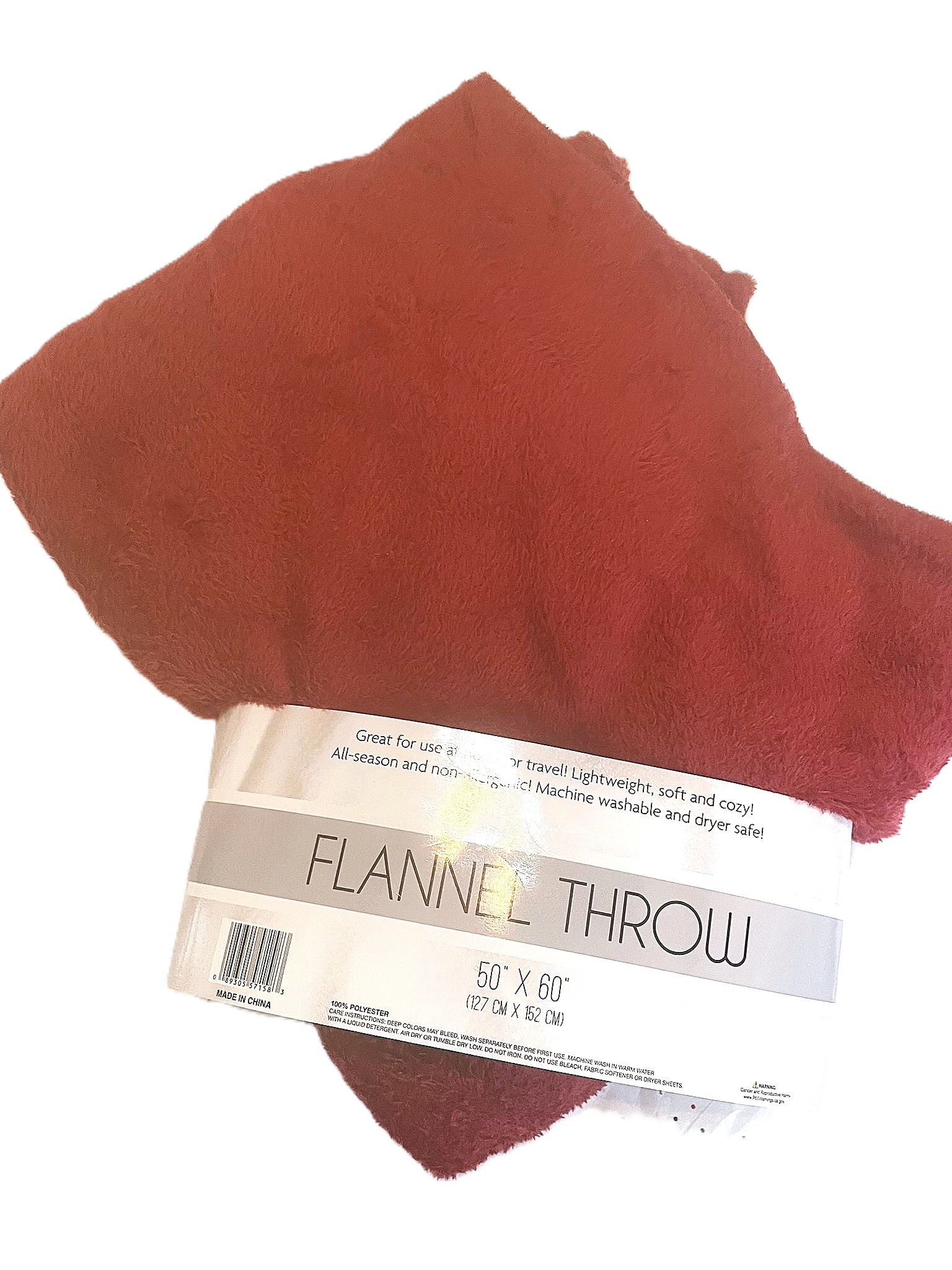 Teddy Fleece Throw Blanket, red,