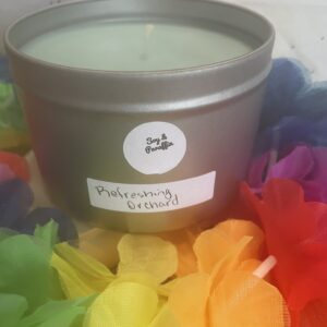 12 oz silver tin; Refreshing Orchard