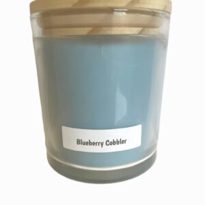 8 oz jar with bamboo lid; Blueberry Cobbler