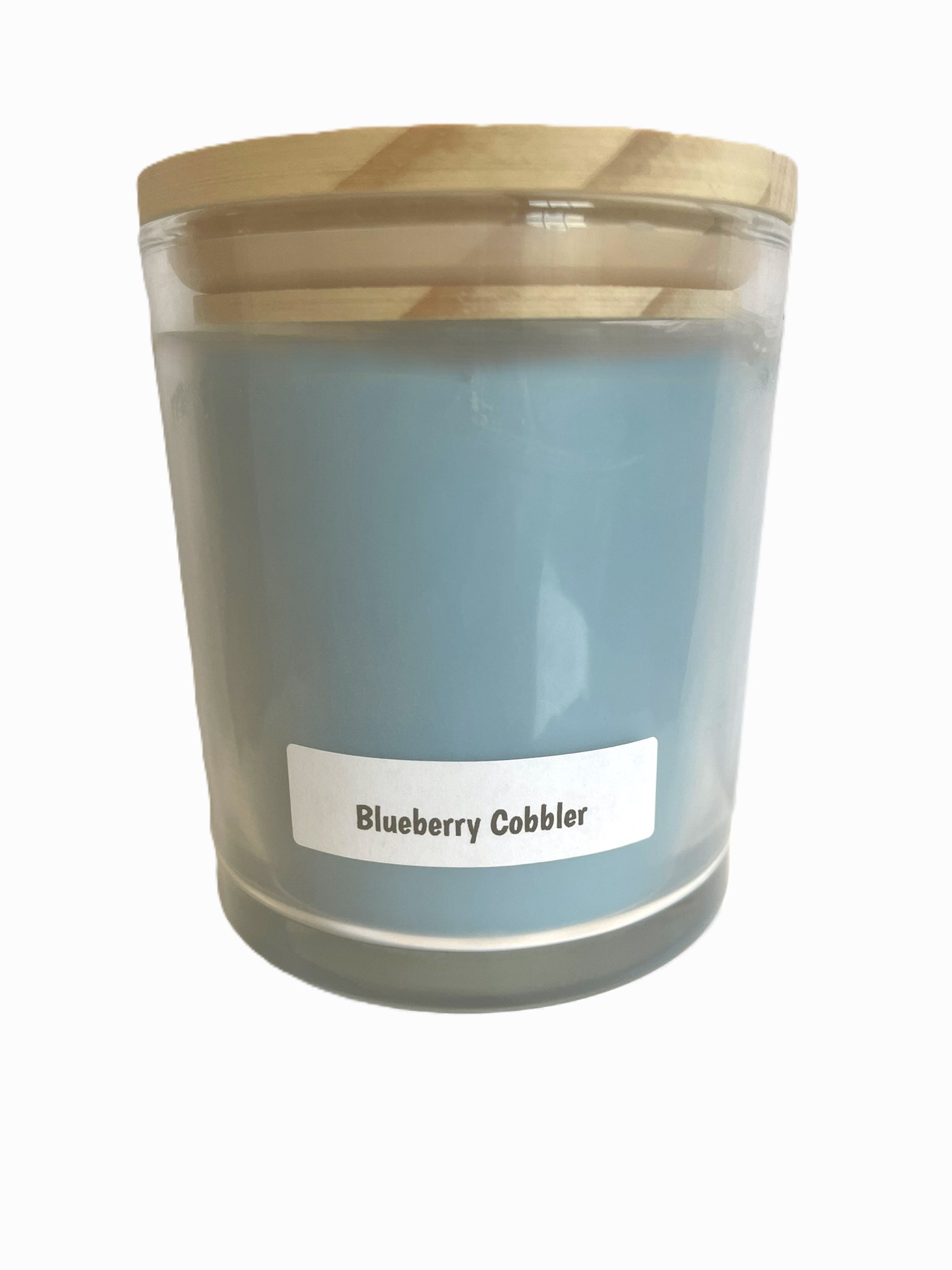 8 oz jar with bamboo lid; Blueberry Cobbler