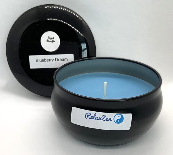 7 oz black bubble tin Blueberry Dream