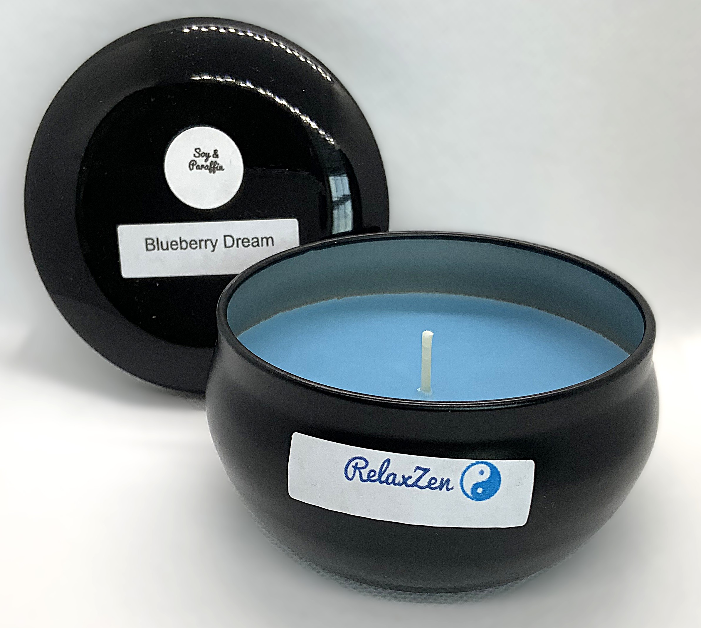 7 oz black bubble tin Blueberry Dream