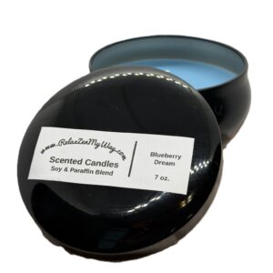 7 oz black bubble tin Blueberry Dream