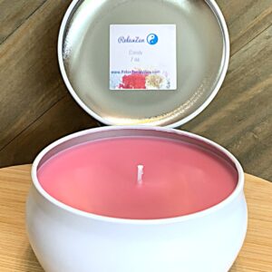 7 oz white bubble tin Candy
