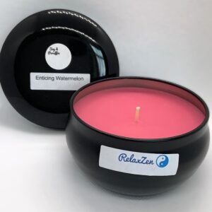 7 oz black bubble tin Enticing Watermelon