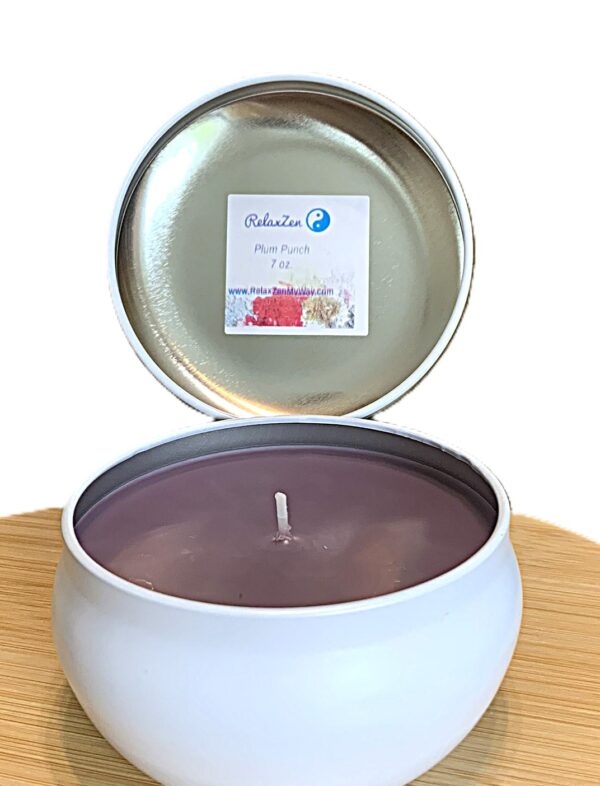 7 oz white bubble tin Plum Punch