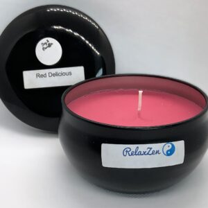 7 oz black bubble tin Red Delicious