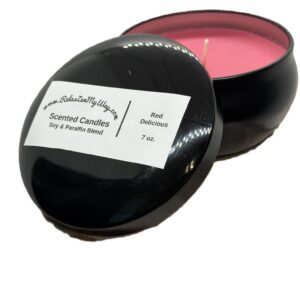 7 oz black bubble tin Red Delicious