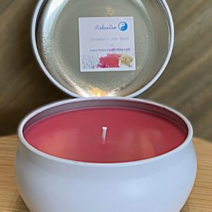 7 oz white bubble tin Strawberry Jelly Bean