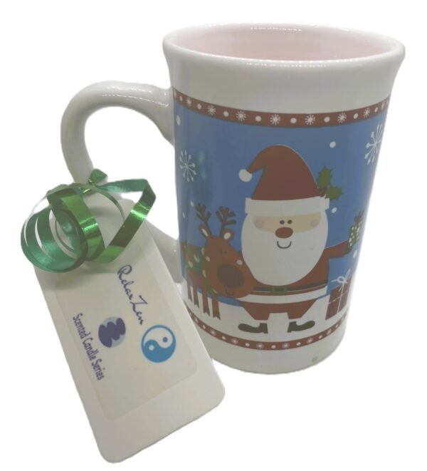 10 oz Christmas/Holiday Mug with Santa & Reindeer; Christmas Goodies