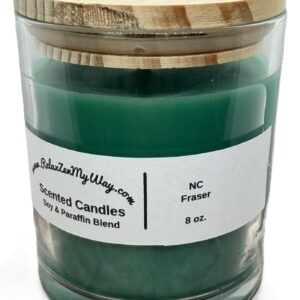 8 oz jar with bamboo lid; NC Fraser