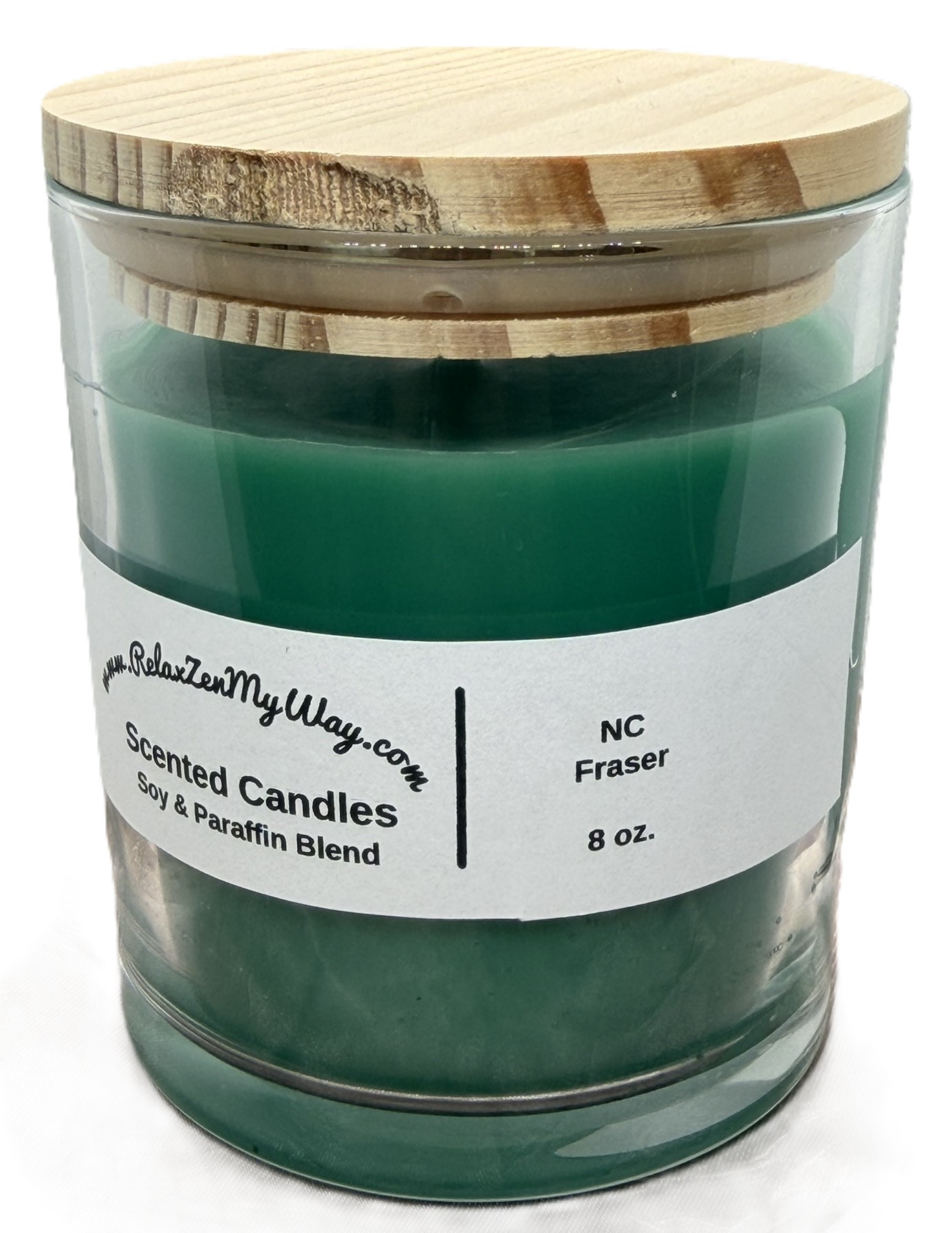 8 oz jar with bamboo lid; NC Fraser