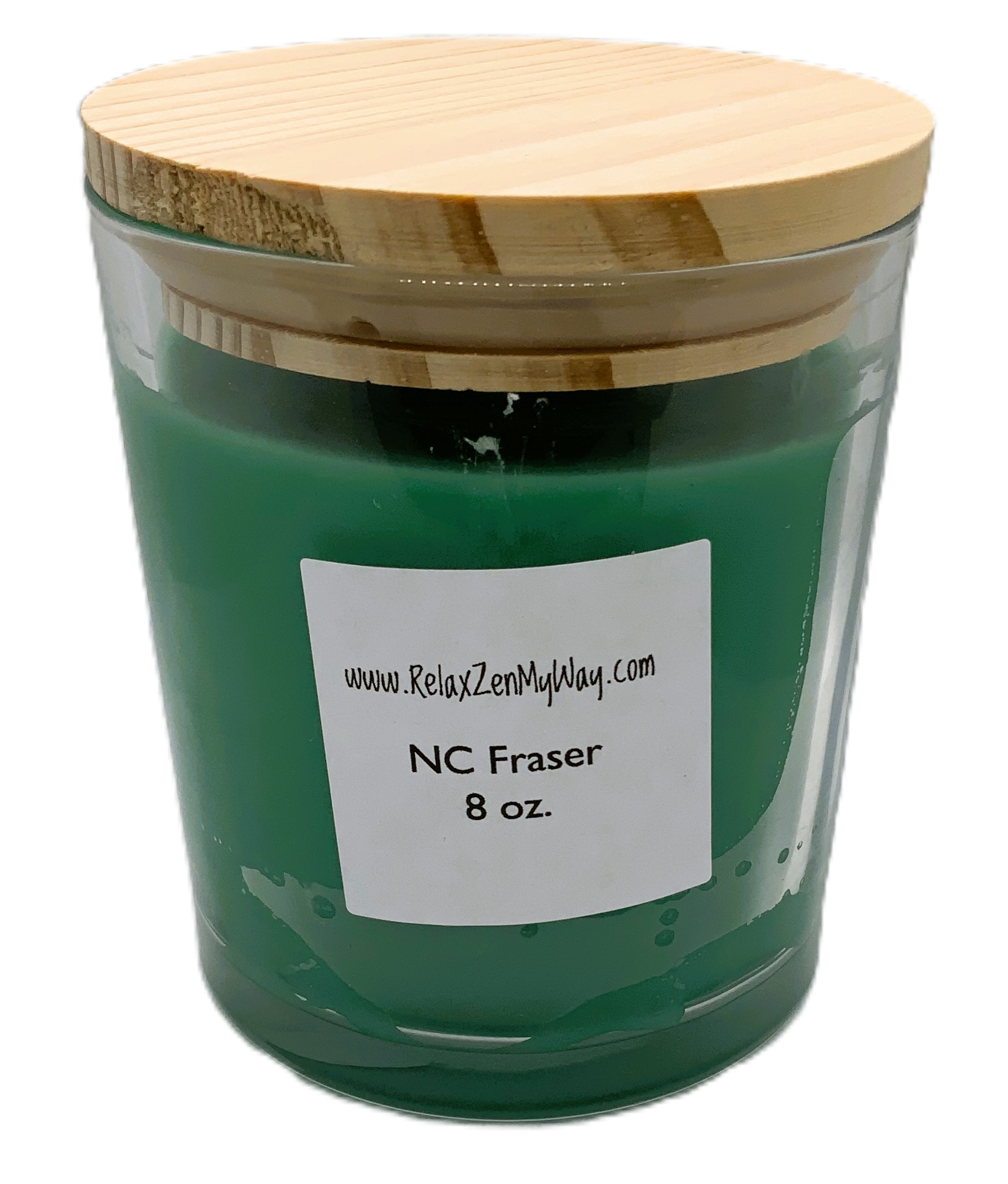8 oz jar with bamboo lid; NC Fraser