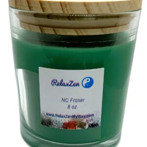 8 oz jar with bamboo lid; NC Fraser