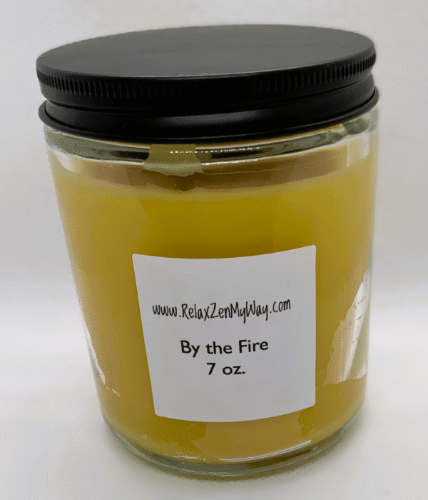 7 oz Jar with Black Metal Lid; By the Fire