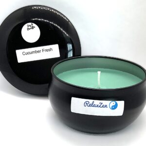 7 oz black bubble tin Cucumber Fresh