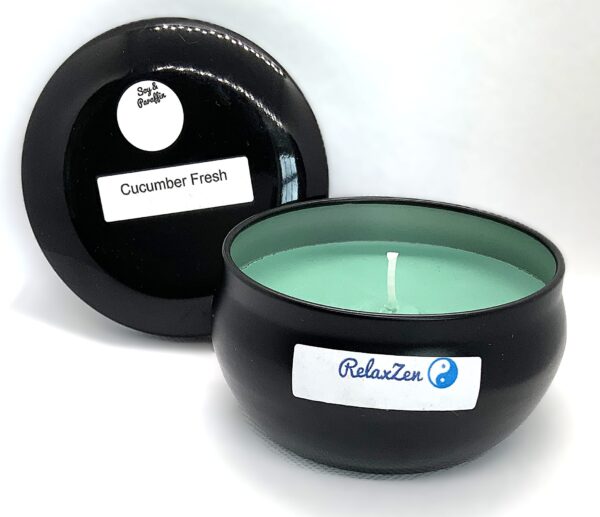 7 oz black bubble tin Cucumber Fresh