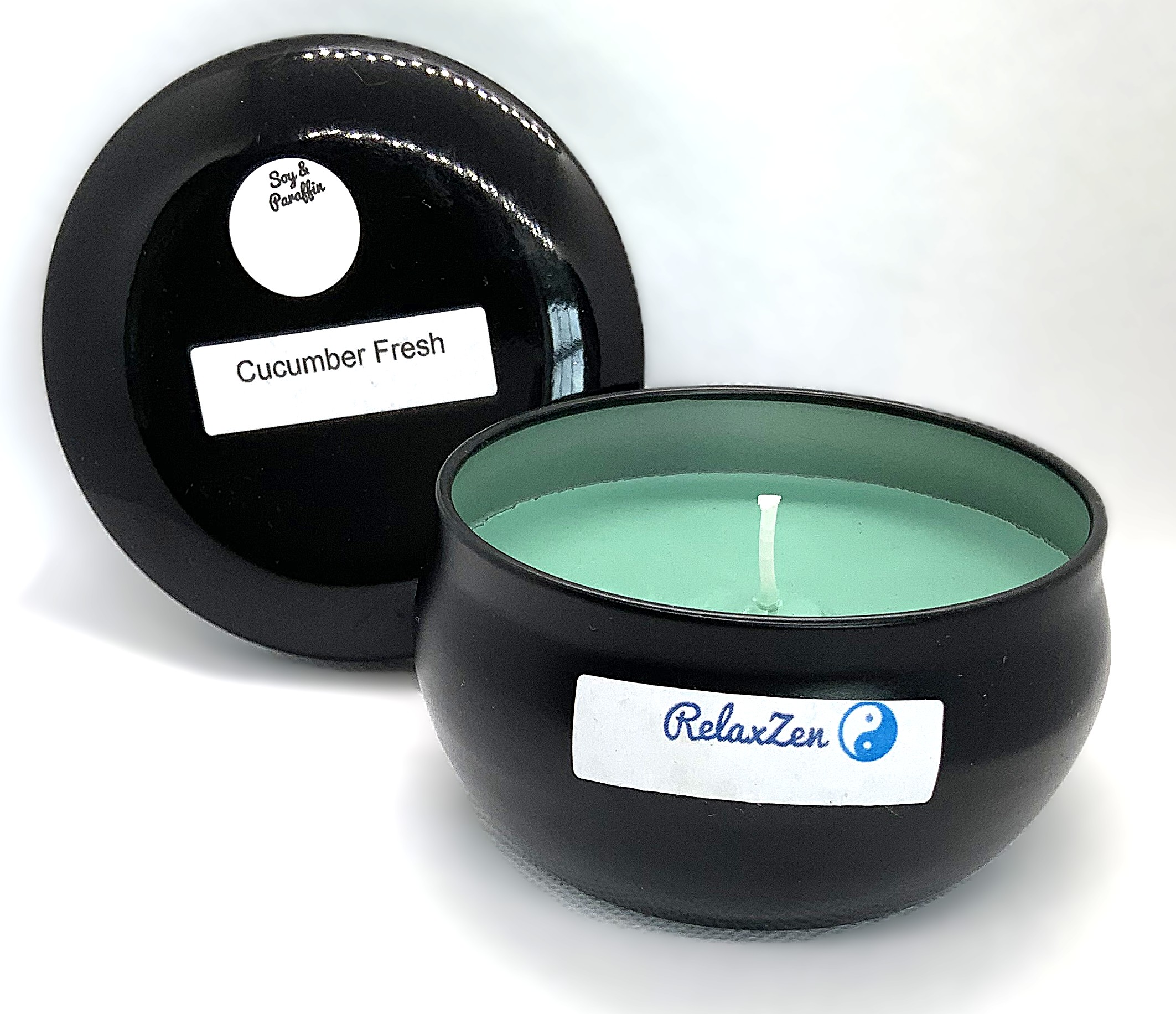 7 oz black bubble tin Cucumber Fresh