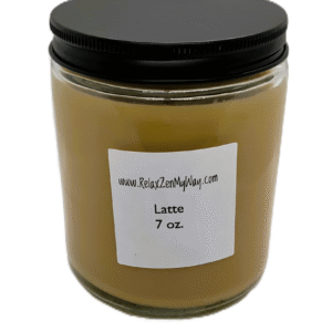 7 oz Jar with Black Metal Lid; Latte