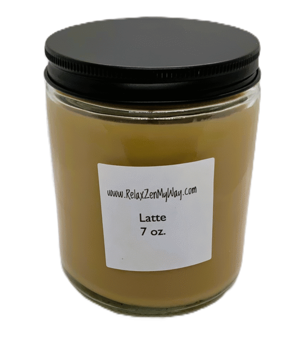 7 oz Jar with Black Metal Lid; Latte