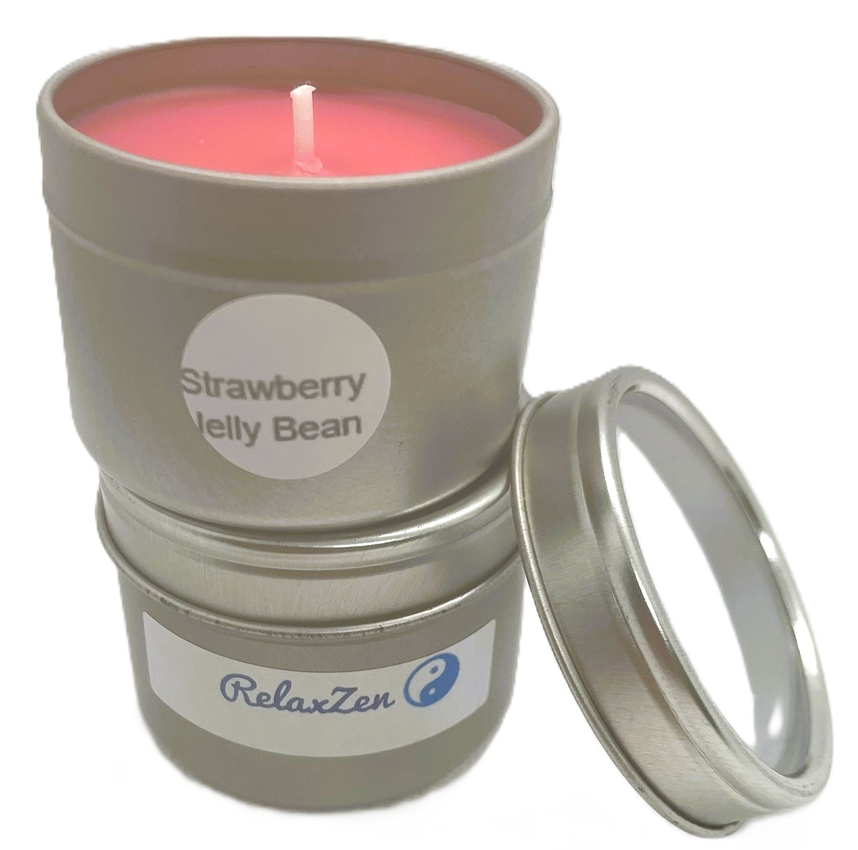 2 oz silver tin; Strawberry Jelly Bean