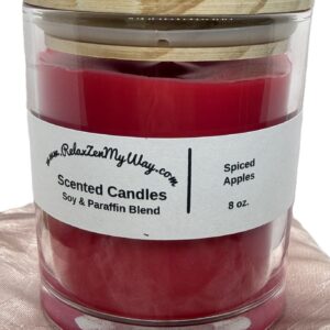 8 oz jar with bamboo lid; Spiced Apples