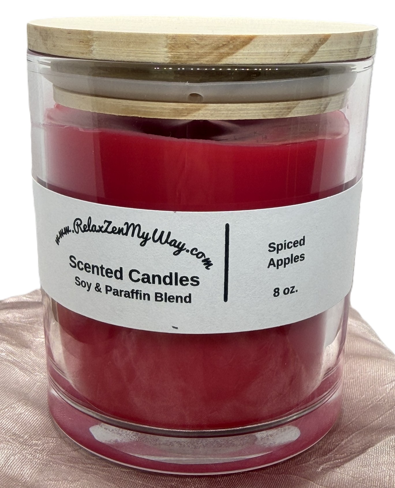 8 oz jar with bamboo lid; Spiced Apples