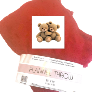 Teddy Fleece Throw Blanket; red