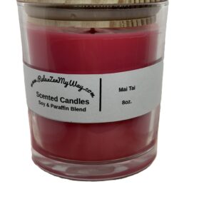 8 oz jar with bamboo lid; Mai Tai