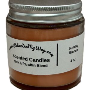 4 oz jar with silver lid; Sunday Brunch