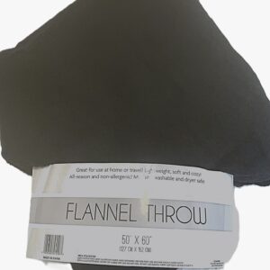 Teddy Fleece Throw Blanket, black